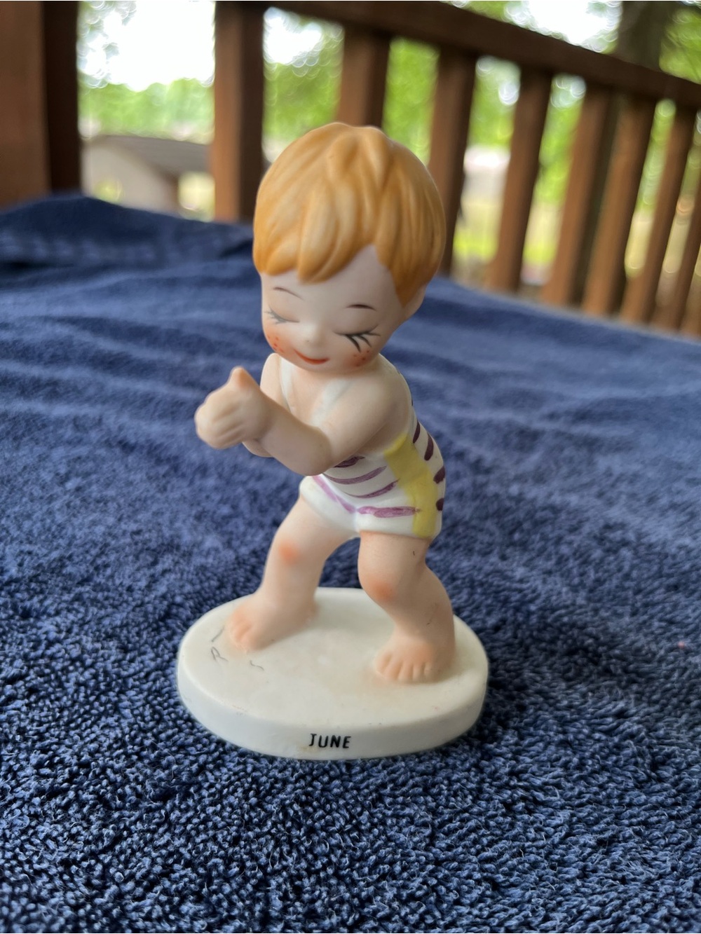Lefton China Hand Painted June Glass Figure Statue